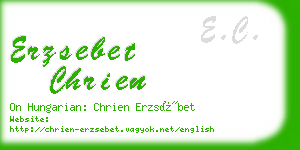 erzsebet chrien business card